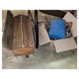 METAL TOOL BOX, EYE BOLTS, CLAMPS, ETC.