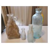 4 ANTIQUE GLASS BOTTLES: HOWELL & FOX, KNOXVILLE -
