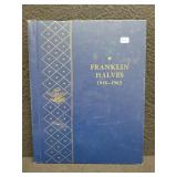 FRANKLIN SILVER HALF DOLLAR BOOK - 35 COINS -
