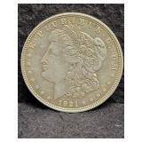 1921-D MORGAN SILVER DOLLAR
