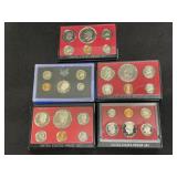 (5) MINT PROOF SETS: 1972-1974, 1977, 1980