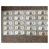 (20) SERIES 1935-G $1 SILVER CERTIFICATES
