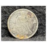 1875 SEATED LIBERTY DIME