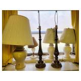 7 ASSORTED TABLE LAMPS