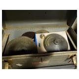 CRAFTSMAN TOOL BOX WITH ASSORTED GRINDER BLADES