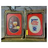2 PABST BLUE RIBBON BEER PLASTIC HANGING