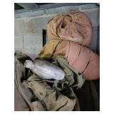 MILITARY COT, CANTEEN, MESS KIT, SLEEPING BAG, ETC
