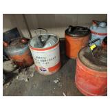 CONTENTS UNDER SHELF: GAS CANS, WOOD BOXES, ETC.