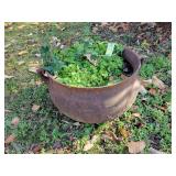 CAST IRON "WITCHES CAULDRON" - WAS USED AS FLOWER