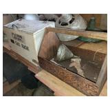 WOODEN TOOL BOX W/1958 KNOXVILLE PLATE AND