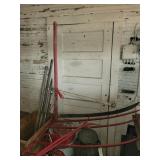 RED PAINTED SCYTHE - BROKEN TEETH