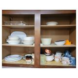 KITCHEN DINNER ITEMS: CUPS, GLASSES, TUMBLERS, ETC