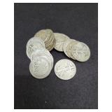 (19) ASSORTED WALKING LIBERTY SILVER HALF DOLLARS