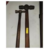 2 LARGE BALL PEEN HAMMERS