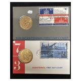 1973 & 1974 BICENTENNIAL FIRST DAY COVER MEDALS