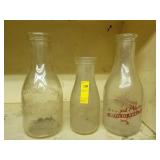 3 MILK BOTTLES: MORRISTOWN, CHATTANOOGA AND