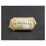 ROLL OF (20) 40% SILVER KENNEDY HALF DOLLARS