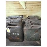 4 METAL MILITARY WATER CANS