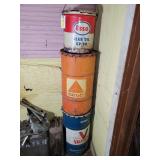 3 METAL BARRELS: ESSO GEAR OIL (5 GAL),