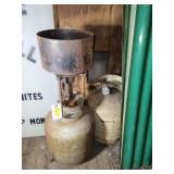 2 PROPANE TANKS MADE INTO A HEATER?