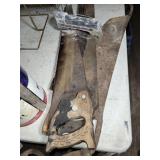 CONTENTS OF TABLE: HAND SAWS, PLANES, WOOL CARDS,