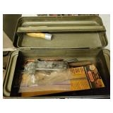 CHAIN SAW SHARPENING TOOLS IN TOOL BOX