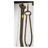 2 FIREPLACE TONGS