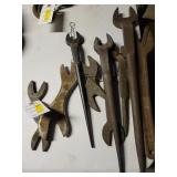 8 ANTIQUE WRENCHES