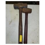 2 HAND HELD SLEDGE HAMMERS