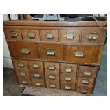 OAK FILE DRAWERS, 4 WHEEL MOVER DOLLY, BILL