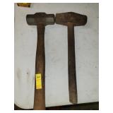 2 HAND HELD SLEDGE HAMMERS