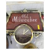 2 OLD MILWAUKEE ADVERTISING PLASTIC CLOCK (WORKS)
