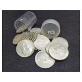 ROLL OF (20) 40% SILVER KENNEDY HALF DOLLARS