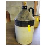 1 GALLON BROWN AND WHITE CROCK JUG