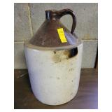 2 GALLON BROWN AND WHITE CROCK JUG