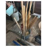 GALVANIZED CAN WITH TOOL HANDLES