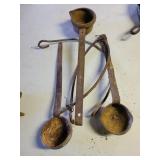 3 CAST IRON LADELS