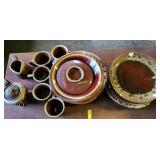 STONEWARE DINNERWARE - 28 PCS - 2 PATTERNS