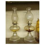 2 OIL LAMPS AND LAMP OIL