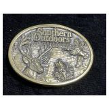 1985 SOUTHERN OUTDOORS SOLID BRASS BELT BUCKLE 1985 SOUTHERN OUTDOORS SOLID BRASS BELT BUCKLE