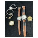 7 WRIST WATCHES-4 LADIES, 3 MEN 7 WRIST WATCHES-4 LADIES, 3 MEN