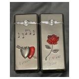 2 NOVELTY LOVE THEMED LIGHTERS 2 NOVELTY LOVE THEMED LIGHTERS