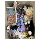 TOTE OF BEANIE BABIES, LITTLE MERMAID VHS, AND TOTE OF BEANIE BABIES, LITTLE MERMAID VHS, AND