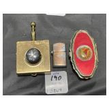 2 POCKET ASH TRAYS & SUPER SMALL ZIPPO STYLE 2 POCKET ASH TRAYS & SUPER SMALL ZIPPO STYLE