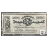 HUMBOLDT COUNTY, STATE OF NEVADA $50 WARRANT HUMBOLDT COUNTY, STATE OF NEVADA $50 WARRANT