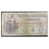 SERIES 481 FIVE CENT MILITARY PAYMENT