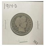 1914-D BARBER QUARTER