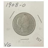 1908-O BARBER QUARTER
