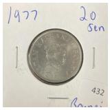 1977 BRUNEI 20 SEN