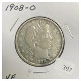 1908-O BARBER HALF DOLLAR